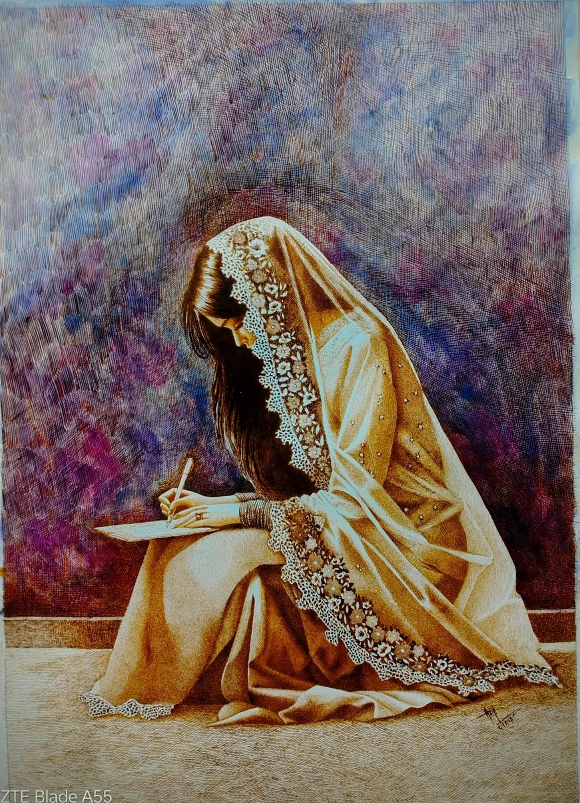Master piece pen and ink artwork by Asif Ghayaz