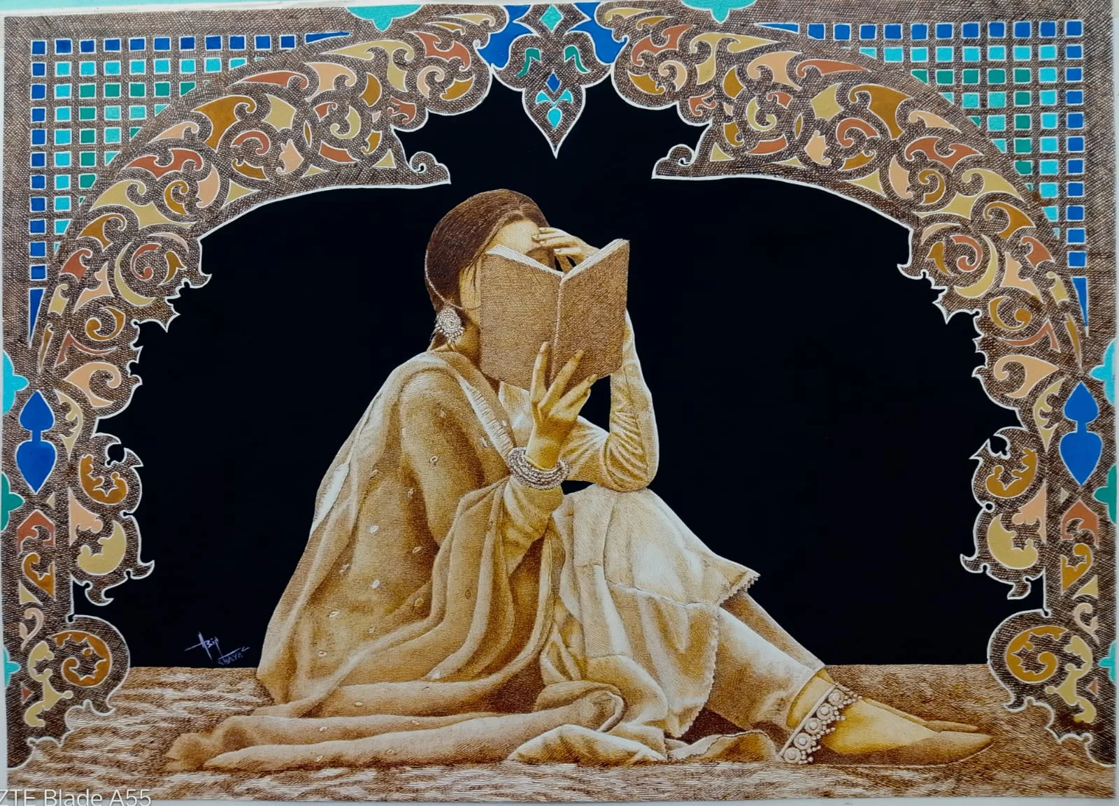 Master piece pen and ink artwork by Asif Ghayaz