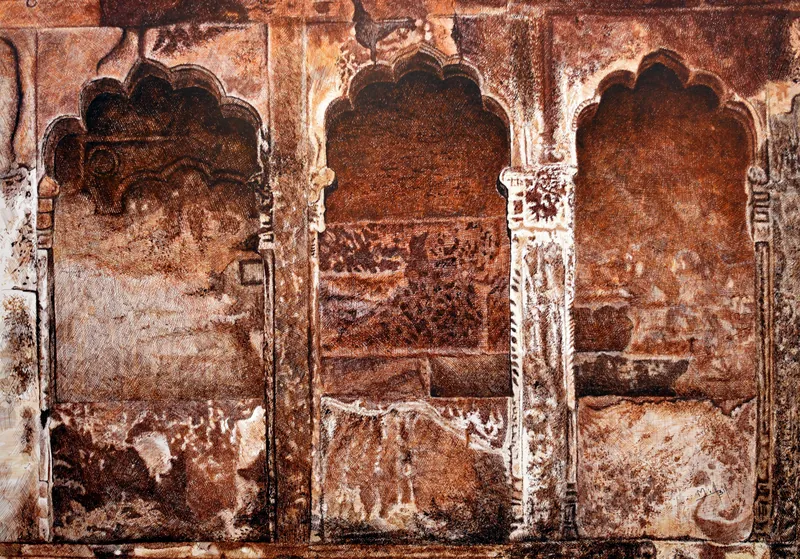 Pen and ink architectural drawing 01 by Asif Ghayaz
